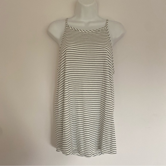 Loft Black and White Striped Tank Top - Picture 1 of 4